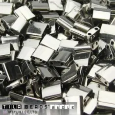 Nickel Plated 0191 Miyuki Tila Bead 3.3g bag