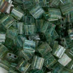 Tila Beads Transparent Olivine Picasso 5.2gm pack - 4506
