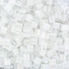 Crystal Transparent AB Matte, Miyuki Tila Beads, Colour 0131FR, 5.2g