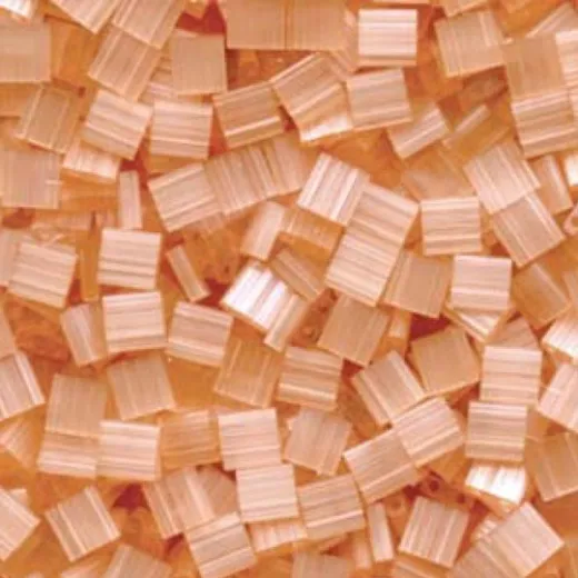 A bulk bag of approximately 50g Silk Pale Light Coral Miyuki TILA Beads, Colour 2555 A bulk bag of approximately 50g Silk Pale Light Coral Miyuki TILA Beads, Colour 2555