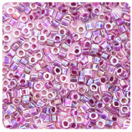 Magenta AB Colour Code 0056, Size 11/0 Cut Miyuki Delica Beads, 5.2g approx. Magenta AB Colour Code 0056, Size 11/0 Cut Miyuki Delica Beads, 5.2g approx.