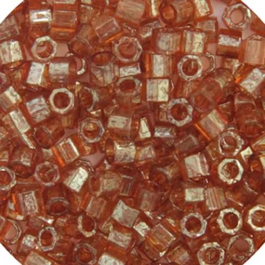 DBMC0121 Light Topaz Transparent Gold Luster 10/0 Cut Miyuki Delica Beads Colour Code 0121, 5.2gm approx. DBMC0121 Light Topaz Transparent Gold Luster 10/0 Cut Miyuki Delica Beads Colour Code 0121, 5.2gm approx.