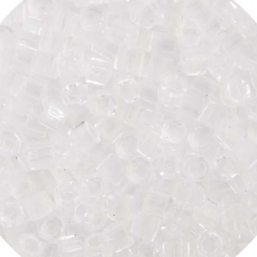 DBMC0141 Crystal Transparent 10/0 Cut Miyuki Delica Beads Colour Code 0141, 5.2gm approx. DBMC0141 Crystal Transparent 10/0 Cut Miyuki Delica Beads Colour Code 0141, 5.2gm approx.