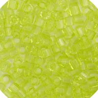DBMC0712  Chartreuse Transparent 10/0 Cut Miyuki Delica Beads Colour Code 0712,  5.2gm approx. 