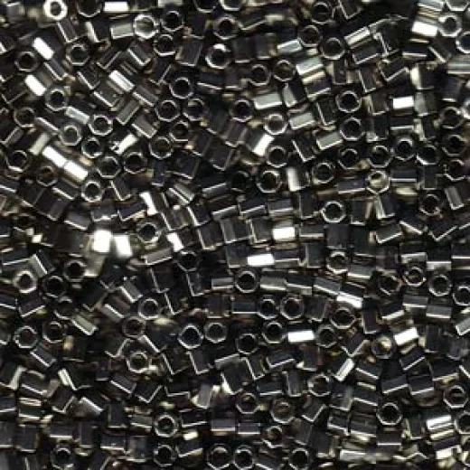 DBLC0021 Steel Miyuki size 8/0 Hex Cut Miyuki Delica Beads, Colour Code 0021, approx 5.2g DBLC0021 Steel Miyuki size 8/0 Hex Cut Miyuki Delica Beads, Colour Code 0021, approx 5.2g