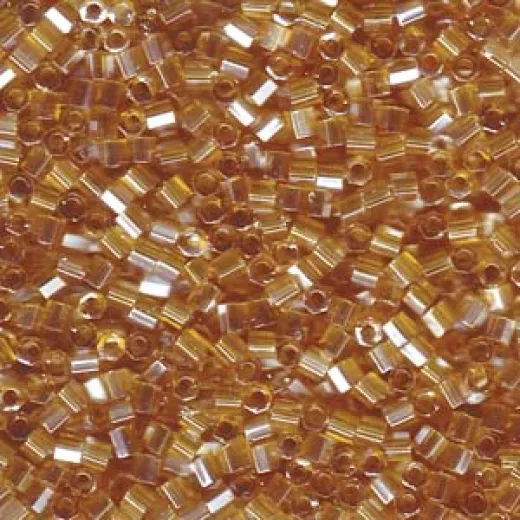 DBLC0099 Transparent Light Topaz Luster Miyuki size 8/0 Hex Cut Miyuki Delica Beads, Colour Code 0099, approx 5.2g DBLC0099 Transparent Light Topaz Luster Miyuki size 8/0 Hex Cut Miyuki Delica Beads, Colour Code 0099, approx 5.2g