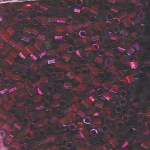 DBLC0104 Transparent Raspberry AB Miyuki size 8/0 Hex Cut Miyuki Delica Beads, Colour Code 0104, approx 5.2g DBLC0104 Transparent Raspberry AB Miyuki size 8/0 Hex Cut Miyuki Delica Beads, Colour Code 0104, approx 5.2g