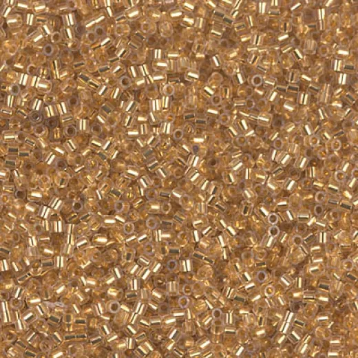 DBSC-0033 24Kt Gold lined Hex Cut Miyuki Size 15/0 Delica, Colour code 0033, Approx. 3.3.g DBSC-0033 24Kt Gold lined Hex Cut Miyuki Size 15/0 Delica, Colour code 0033, Approx. 3.3.g