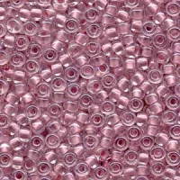 Pearlized Bright pink inside dyed Miyuki 6/0 Seed Beads, 20g approx. approx. colour 4607