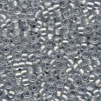Pearlized Silver inside dyed Miyuki 6/0 Seed Beads, 20g approx. approx. colour 4602