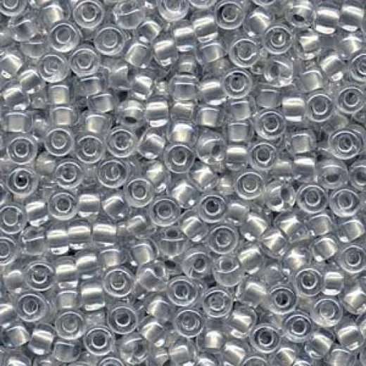 Pearlized Silver inside dyed Miyuki 6/0 Seed Beads, 20g approx. approx. colour 4602
