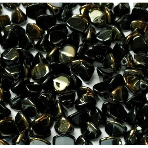 Jet Valentinite 5x3mm Pinch Beads, Approx 10gms Jet Valentinite 5x3mm Pinch Beads, Approx 10gms