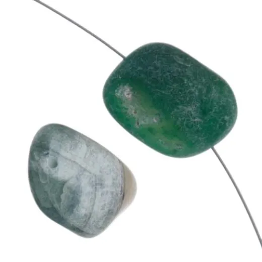 Botswana Agate Nugget, Green, Approximately 16 x 22mm Botswana Agate Nugget, Green, Approximately 16 x 22mm