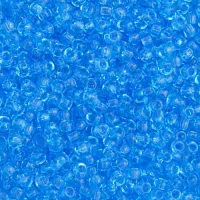 15/0 Charlottes, Transparent  Light Aqua, 1 hank minimum 7g