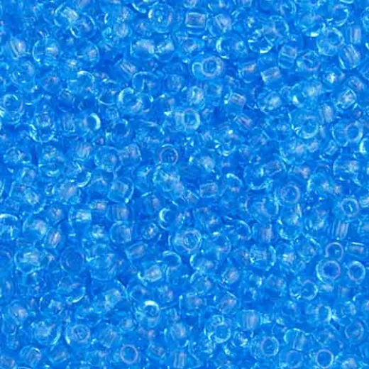 15/0 Charlottes, Transparent Light Aqua, 1 hank minimum 7g 15/0 Charlottes, Transparent Light Aqua, 1 hank minimum 7g