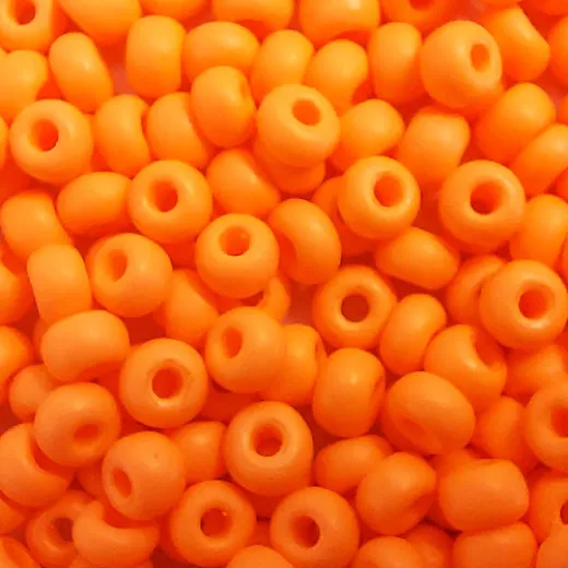 Opaque Light Orange Matte, Size 6/0, 22g Opaque Light Orange Matte, Size 6/0, 22g