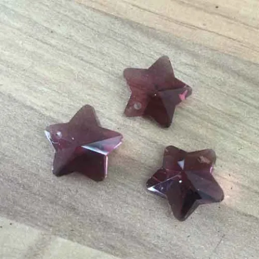 Garnet 12mm Stars Garnet 12mm Stars