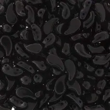Left Jet Lustre 2 Hole Zoliduo Bead, pack of 20pcs