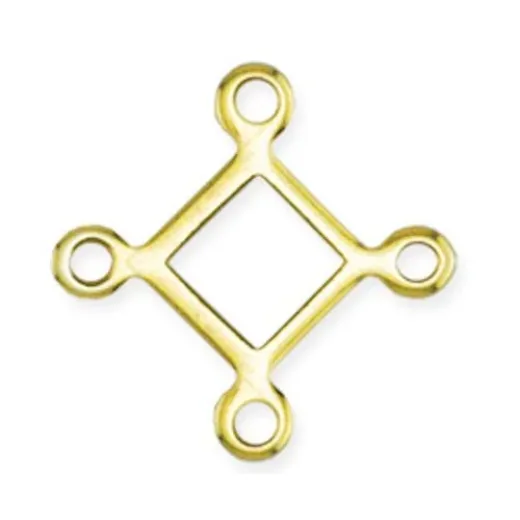 Beadalon 4 way Square Connectors, 12mm, Gold Colour Pack of 12 pcs. Beadalon 4 way Square Connectors, 12mm, Gold Colour Pack of 12 pcs.