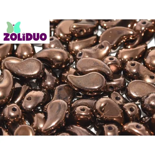 Right Jet Black/Bronze Luster 2 Hole Zoliduo Bead, pack of 20pcs Right Jet Black/Bronze Luster 2 Hole Zoliduo Bead, pack of 20pcs