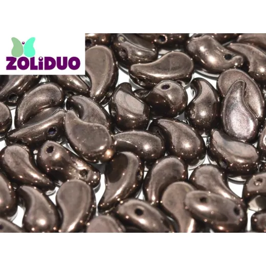 Right Jet Dark Copper Rainbow 2 Hole Zoliduo Bead, pack of 20 pcs. Right Jet Dark Copper Rainbow 2 Hole Zoliduo Bead, pack of 20 pcs.