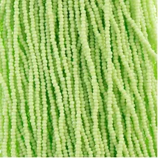 13/0 Charlottes, Opaque Pale Green, hank of around 12g