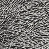 13/0 Charlottes, Metallic Gunmetal Terra Dyed, approx.12g