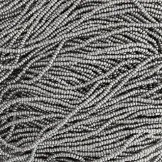 13/0 Charlottes, Metallic Gunmetal Terra Dyed, approx.12g
