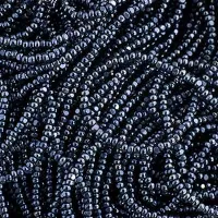 13/0 Charlottes,Opaque Metallic Gunmetal,12-13g
