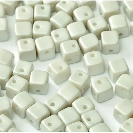 Pastel Grey 4mm Crisscross Cubes in packs of 50 Pastel Grey 4mm Crisscross Cubes in packs of 50