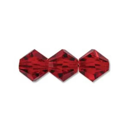3mm Siam  Preciosa Bicones, Pack of 48