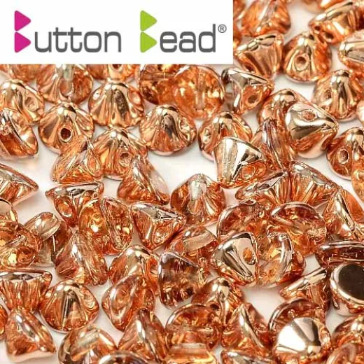 Crystal Capri Gold 4mm Button beads - pack of 50 Crystal Capri Gold 4mm Button beads - pack of 50