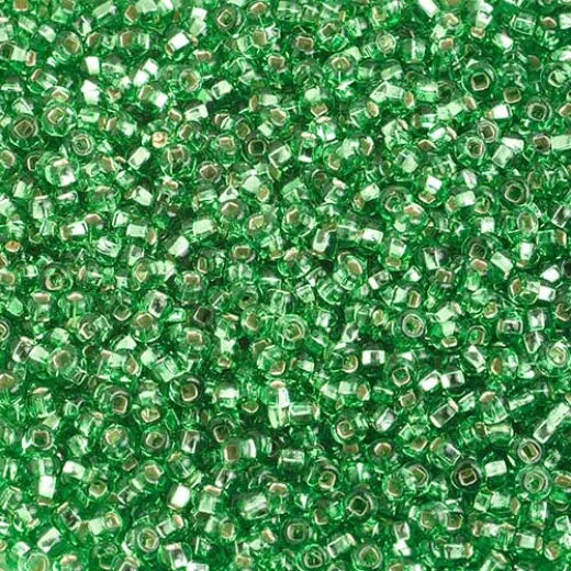 Silver Lined Lime Green, Size 10/0, 22g Silver Lined Lime Green, Size 10/0, 22g