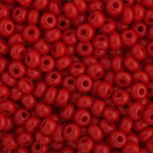 Opaque Medium Red, Size 6/0, 22g Opaque Medium Red, Size 6/0, 22g