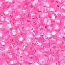 Silver Lined Dyed Rose, Size 6/0, 22g