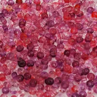 Two - Tone Fuschia / Red Terra Dyed, Size 6/0, 22g