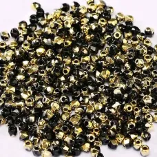 2mm Jet Amber Fire polished Beads 150pcs