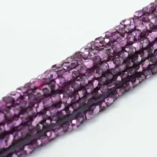 2mm Crystal Amethyst Metallic Ice Fire Polished Beads, 75pcs