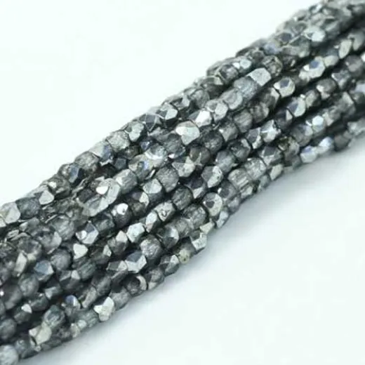 2mm Crystal Earth tone Metallic Ice Fire Polished Beads, 75pcs