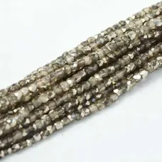 2mm Crystal Smokey Metallic Ice Fire Polished Beads, 75pcs