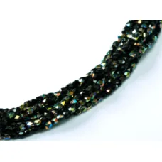 2mm Jet vitrail  Fire polished Beads 150pcs