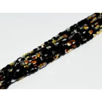 2mm Jet Marea Fire polished Beads 150pcs