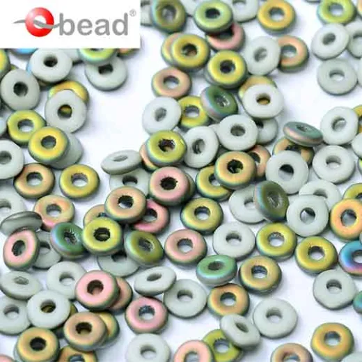 Chalk White Vitrail Matte O-Beads 1 x 3.8mm, 6gm Chalk White Vitrail Matte O-Beads 1 x 3.8mm, 6gm