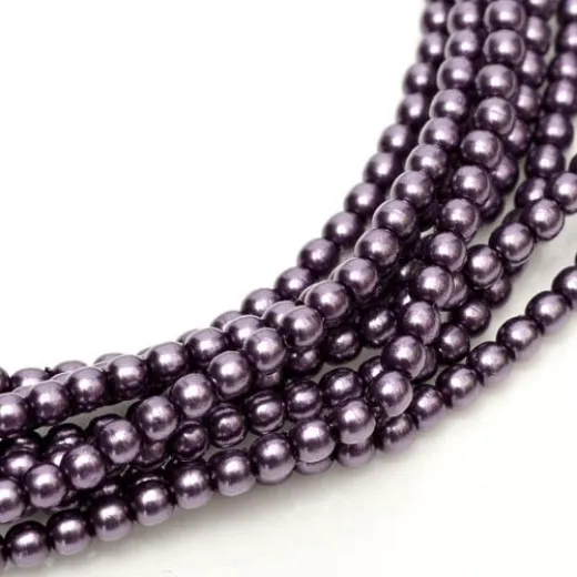 Eggplant 2mm Glass Pearls, 150pcs, col 10241 Eggplant 2mm Glass Pearls, 150pcs, col 10241