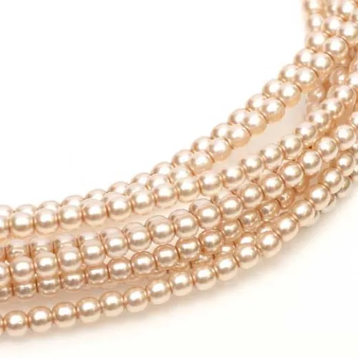 Desert Sand Shiny 4mm Glass Pearls, 120 Beads Desert Sand Shiny 4mm Glass Pearls, 120 Beads