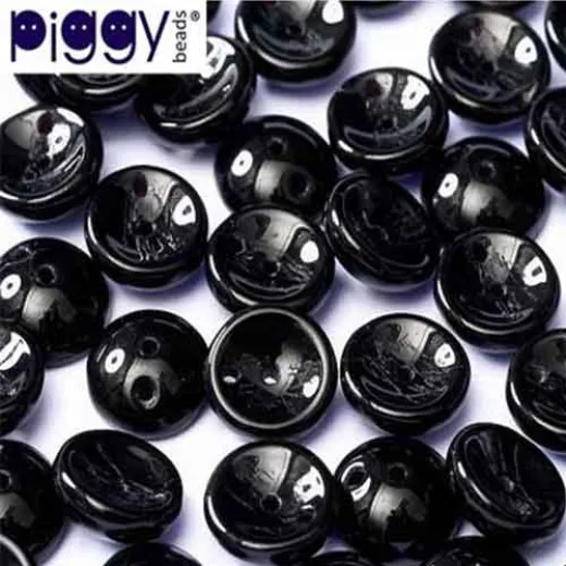 Jet Piggy Beads 4 X 8 mm - Pack of 30 Jet Piggy Beads 4 X 8 mm - Pack of 30