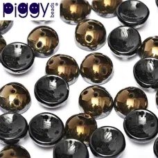 Jet Valentinite Piggy Beads - Pack of 30