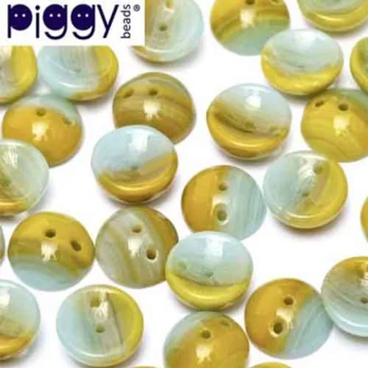 Blue Green Piggy Beads - pack of 30 Blue Green Piggy Beads - pack of 30