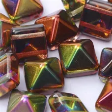 Crystal Magic Apple 12mm Twin-Hole Pyramid Bead - pack of 5 Beads