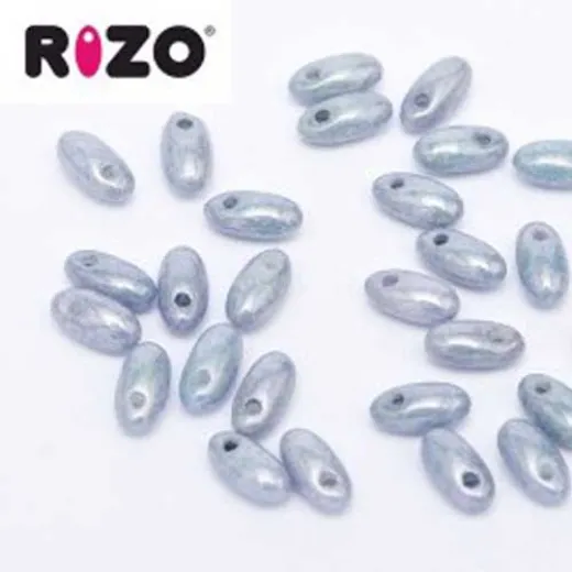 Antique Blue Lustre  Rizo Beads approx. 20gm